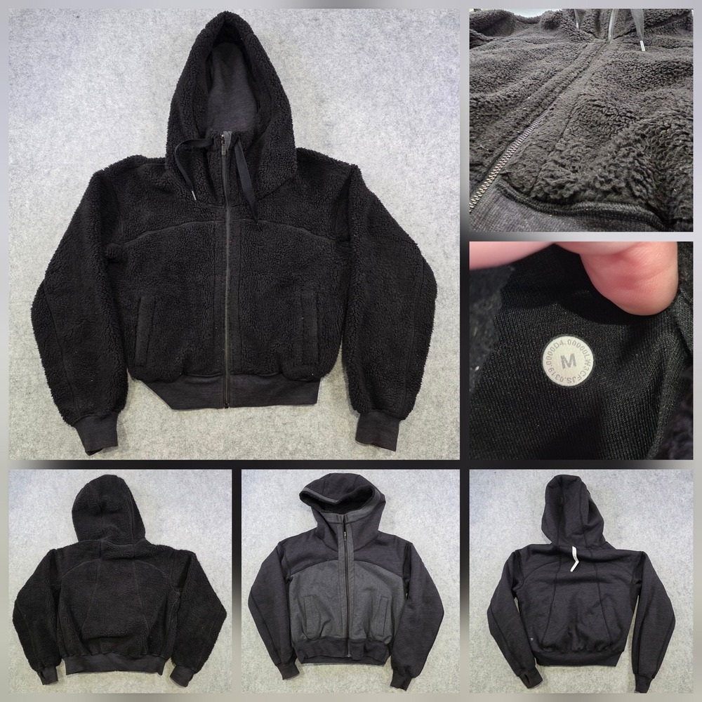Lululemon Short Sweet and Sherpa Reversible Jacket Hoodie Womens Medium Full Zip